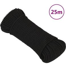 vidaXL Arbeitsseil Schwarz 3 mm 25 m Polyester