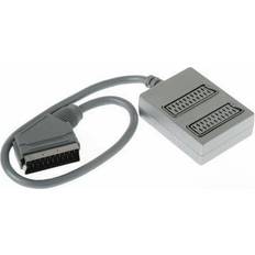 2 way splitter Qnect Scart 2-way splitter 2xfemale male, 0.4m