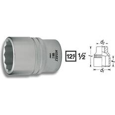 Hazet Hylsnyckel Hazet Hylsa 1/2" 18mm 12-kant Hylsnyckel