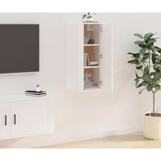 White TV Benches sale vidaXL Wall Mounted Cabinet 40 x 34.5 x 80 cm TV Bench