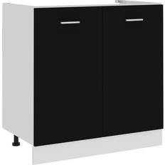 Multicolore Armadi vidaXL Mobile Sottolavello Nero 80x46x81.5 cm Legno Multistrato Armadio