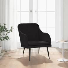 Möbler vidaXL Svart 63 x 76 x 80 cm Sammet Fåtölj