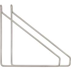 Plata Estanterías de Pared House Doctor 2 Soportes Para Balda Apart Plata Cepillada Estantería de Pared