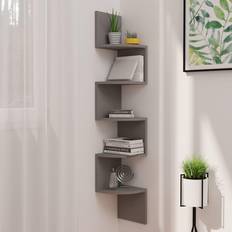 vidaXL Corner Chipboard Wall Shelf