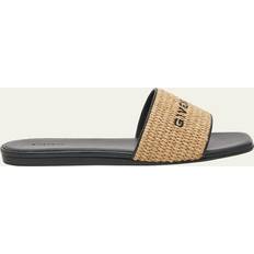 Givenchy Sandalen Givenchy 4G flat mules in raffia beige_noir