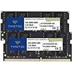 TIMETEC Hynix IC 32 GB KIT 2 x 16 GB DDR4 2400 MHz PC4-19200 Non-ECC ungepuffert 1,2 V CL17 2Rx8 Dual Rank 260 Pin SODIMM Laptop Notebook Computer Speicher RAM Modul Upgrade 32 GB KIT 2 x 16 GB