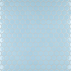 Tiles Merola Tile Hudson Due Hex 2" Cashmere Blue 12-1/2" Mosaic Tile