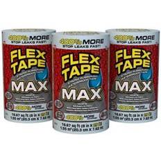 Building Materials FLEX SEAL 8 Flex Tape MAX Clear Strong Rubberized Waterproof Tape, 3-Pack