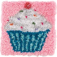 Needlework Kits Wonderart latch hook kit 12"x12"-cupcake