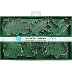 Gray Baking Supplies R&M 7 Piece Woodland Animals Cookie Cutter