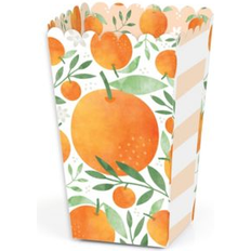 Little clementine baby shower or birthday party favor popcorn treat boxes 12 ct