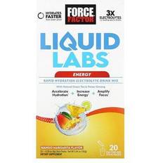 Flytende Karbohydrater Force Factor Liquid Labs Energy Rapid Hydration Electrolyte Drink Mix Mango