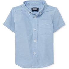 The Children's Place 18-24M Shirts The Children's Place Toddler Boys Uniform Oxford Button Down Shirt - Light Blue Oxford Single