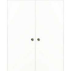 White Sliding Doors Modern Double Pocket Closet (x)