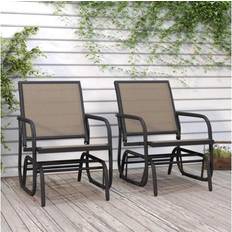 Black Sun Chairs vidaXL Garden Glider