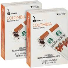 Instant Coffee Starbucks Via Instant Medium Roast Colombia Coffee, Count