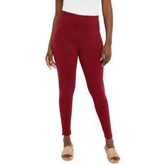 Jessica London Tights Jessica London Plus Size Women's Everyday Leggings - Rich Burgundy