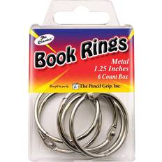 Silver Paper Cutters Book Rings 1.25" 6/Pkg