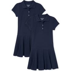 The Children's Place Girls Uniform Pique Polo Dress 2-pack - Tidal