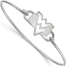 LogoArt Sterling Silver West Virginia University Bangle, instock B14708