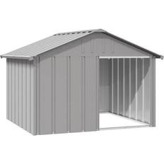 Hundehuse Kæledyr vidaXL Hundehus 116,5 x 103 x 81,5 cm Galvaniseret Stål Grå