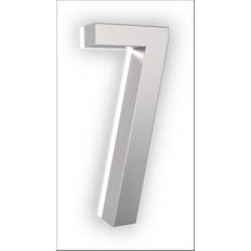 Gray Facade Numbers Modern Lights ABS-LN77 LumaNumbers 7"