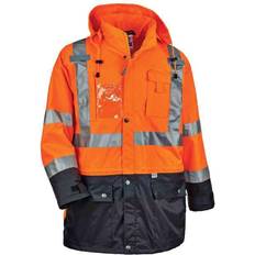 Work Jackets Ergodyne GloWear 8386 Hi-Vis Shell Jacket, Small, Orange