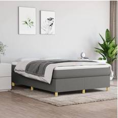 Mattresses vidaXL Box Bed with Light Gray/Dark Coil Spring Mattress