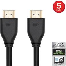 Monoprice 8K Certified Ultra High Speed HDMI 2.1 Cable 6 Feet 5 Pack