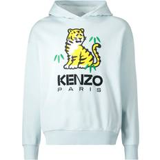 Kenzo Hauts Kenzo print cotton hoodie - Blue (K25767791)