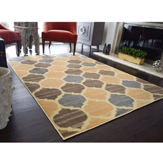 Carpets & Rugs Rugs America Jadon Soft Touch Modern Trellis Brown, White, Blue, Gray, Beige