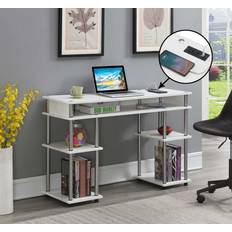 Convenience Concepts Designs2Go Student Charging Station White Writing Desk 15.8x47.2"