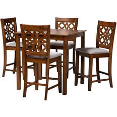 Gray Dining Sets Baxton Studio Abigail Modern Dining Set