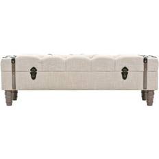 VidaXL Storage Benches vidaXL 43.7 Cream Storage Bench