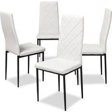 Black - White Kitchen Chairs Baxton Studio Blaise Collection Kitchen Chair 38.6" 4