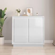 White Sideboards vidaXL High Gloss White 80 x 34 x 75 cm Sideboard