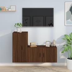 vidaXL brown oak Stand Engineered TV Bench