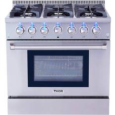 Thor Kitchen Propane Converted 5.2 HRG3618ULP Gray, White, Silver