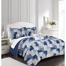 Chic Home Utopia 4 Queen Duvet Cover Blue