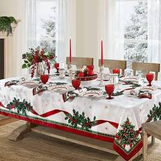 Elrene Home Fashions Toy's Delight Engineered Rectangle Tablecloth 84 x 60 Mantel