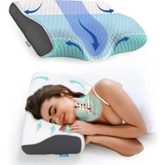 Bed Pillows Derila Kingsize Memory Foam Contoured Pack of 1 Ergonomic Pillow