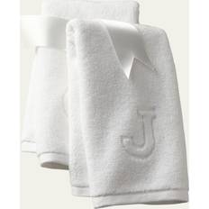 Multi Coloured Guest Towels Auberge Monogrammed Fingertip Guest Towel White