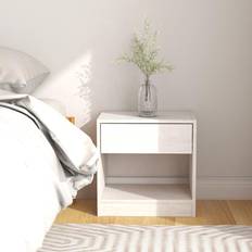 vidaXL 40x31x40 massivt Sengebord