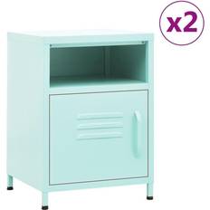 Green Bedside Tables vidaXL 2x Nightstands Mint Bedside Table