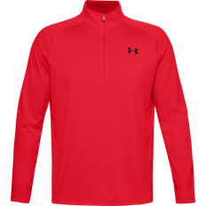 Red - Sportswear Garment Jumpers Under Armour Men's Tech 1/2 Zip Long-Sleeve Shirt - Red/Black