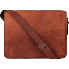 Handbags Rustic town 15 inch vintage crossbody genuine leather laptop messenger bag