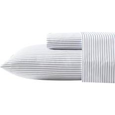 Nautica Striped Grey Microfiber Queen Set Bed Sheet Grey
