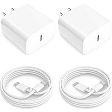 Batteries & Chargers 20W PD Type C Apple MFi Certified Wall Charger 2Pack