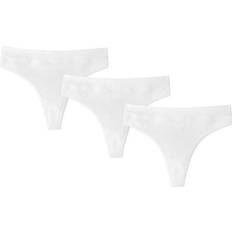 Dame - Hvite Truser Pierre Robert Stringit Pehmeästä 3-pack - White