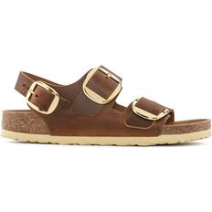 Birkenstock big buckle Birkenstock Milano Big Buckle Natural Leather Oiled - Cognac